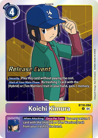 Koichi Kimura [BT18-094] [Release Special Booster Ver.2.0 Promos] - Destination Retro