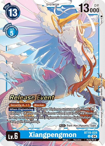 Xiangpengmon [BT19-028] [Release Special Booster Ver.2.0 Promos] - Destination Retro