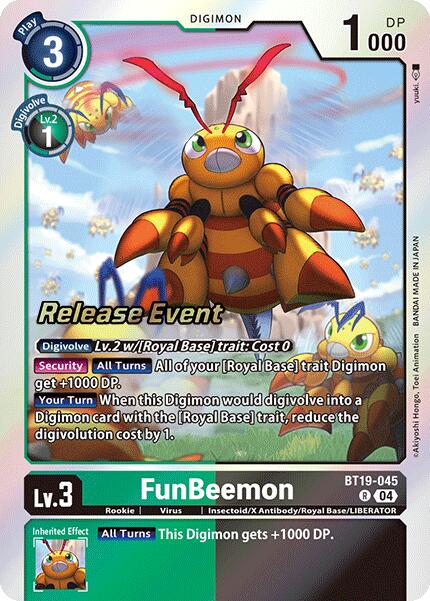 FunBeemon [BT19-045] [Release Special Booster Ver.2.0 Promos] - Destination Retro