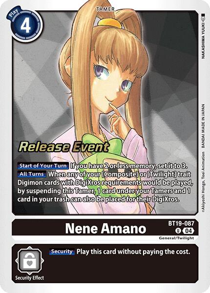 Nene Amano [BT19-087] [Release Special Booster Ver.2.0 Promos] - Destination Retro