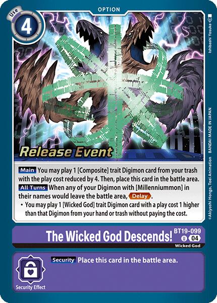 The Wicked God Descends! [BT19-099] [Release Special Booster Ver.2.0 Promos] - Destination Retro