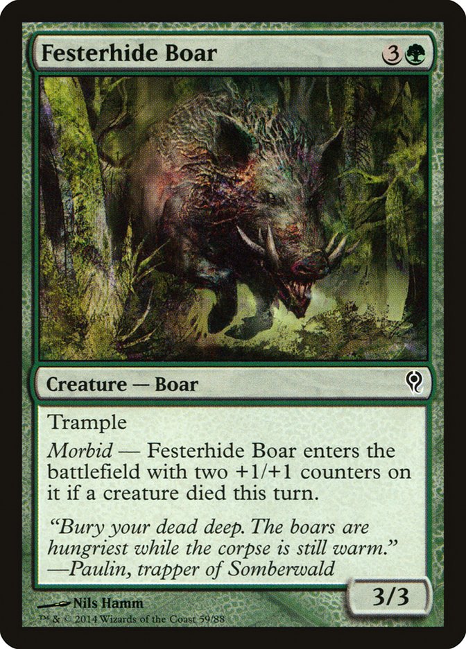 Festerhide Boar [Duel Decks: Jace vs. Vraska] - Destination Retro