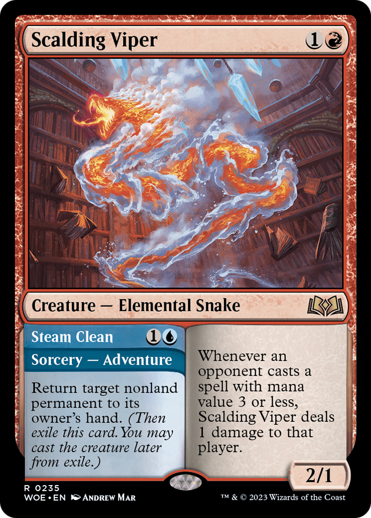 Scalding Viper // Steam Clean [Wilds of Eldraine] - Destination Retro