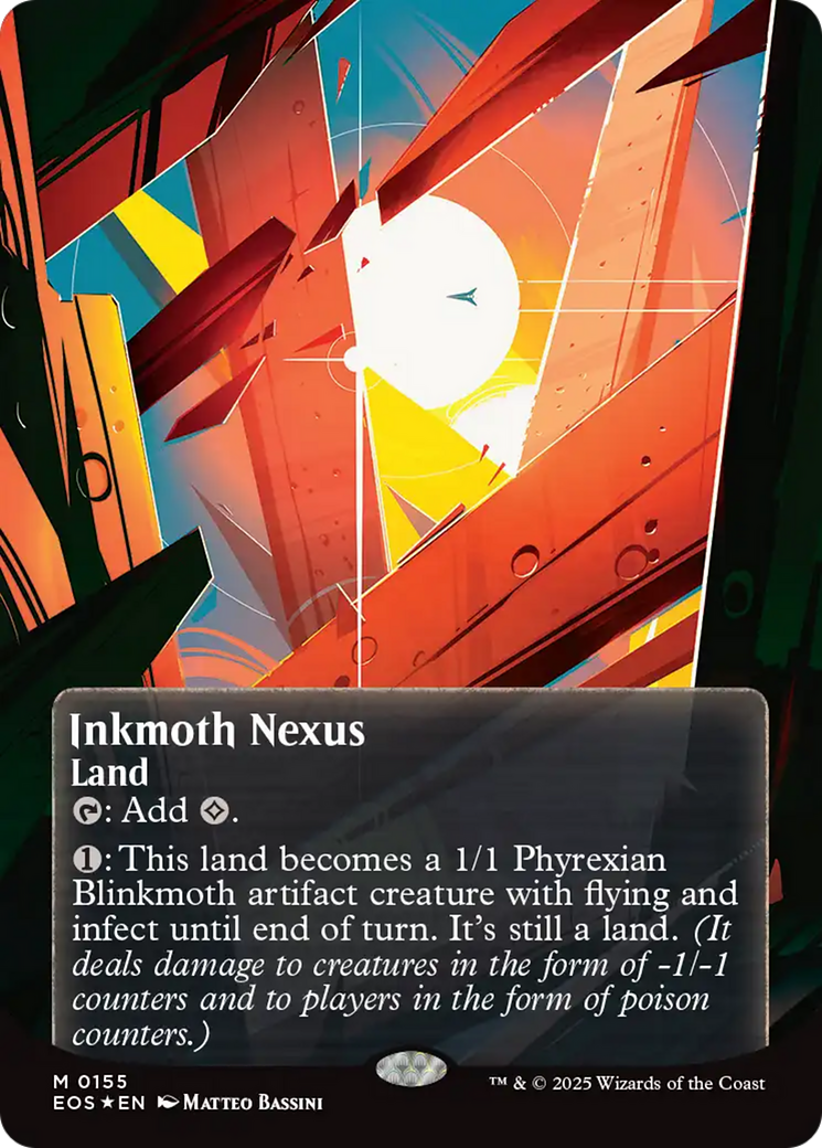 Inkmoth Nexus (0155) (Borderless) (Galaxy Foil) [Edge of Eternities: Stellar Sights] - Destination Retro