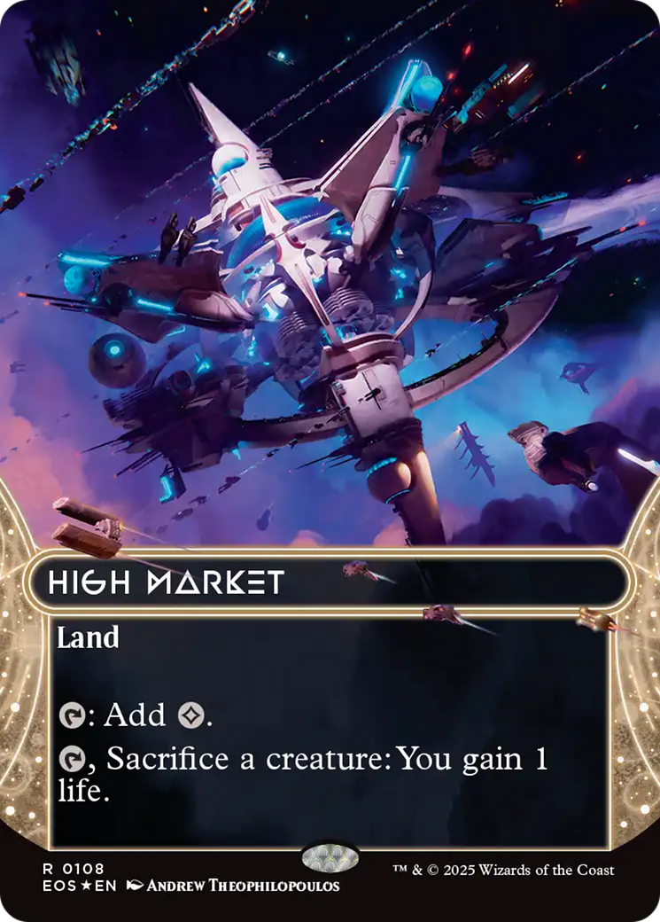 High Market (0108) (Borderless) (Galaxy Foil) [Edge of Eternities: Stellar Sights] - Destination Retro