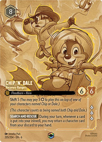 Chip 'n' Dale - Recovery Rangers (Enchanted) (205/204) [Azurite Sea] - Destination Retro