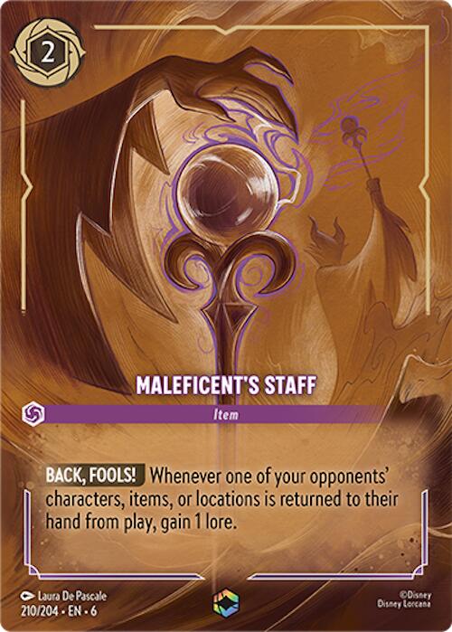 Maleficent's Staff (Enchanted) (210/204) [Azurite Sea] - Destination Retro