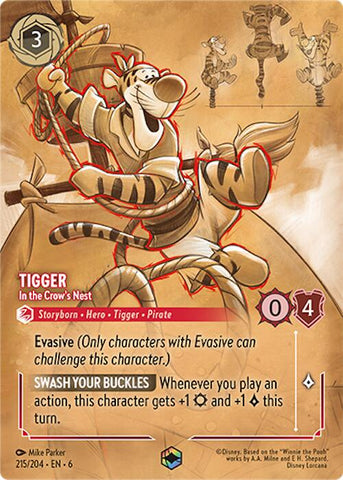 Tigger - In the Crow's Nest (Enchanted) (215/204) [Azurite Sea] - Destination Retro