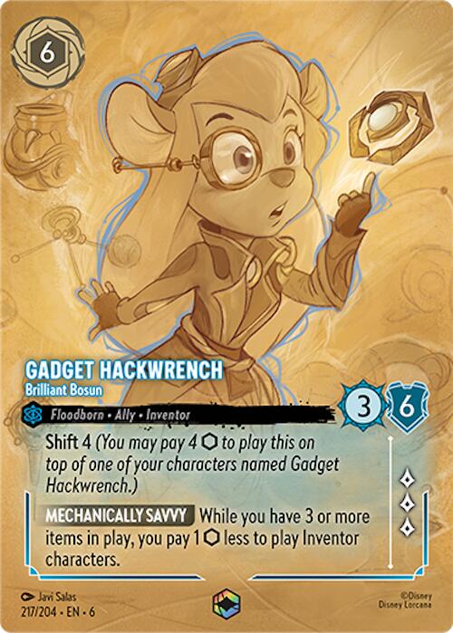 Gadget Hackwrench - Brilliant Bosun (Enchanted) (217/204) [Azurite Sea] - Destination Retro