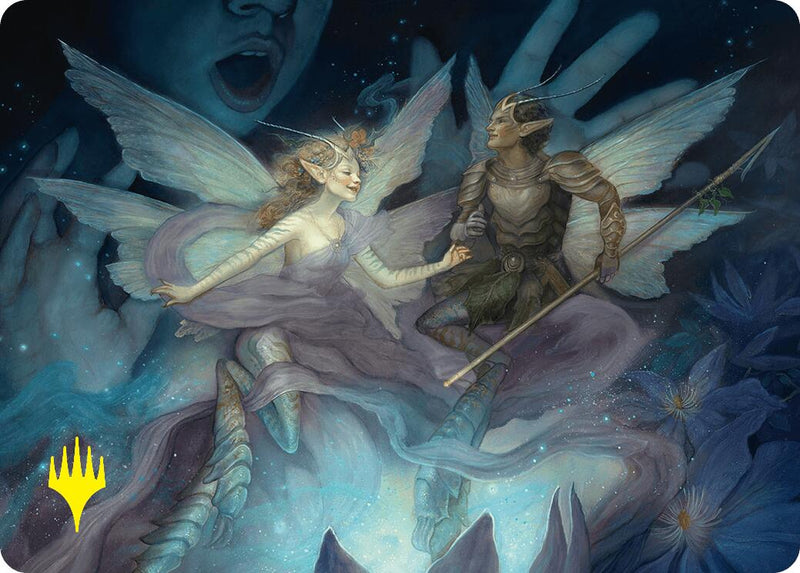 Faebloom Trick Art Card (6/54) (Gold-Stamped Signature) [Foundations Art Series] - Destination Retro