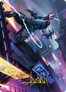 Kaito, Cunning Infiltrator Art Card (51/54) (Gold-Stamped Signature) [Foundations Art Series] - Destination Retro