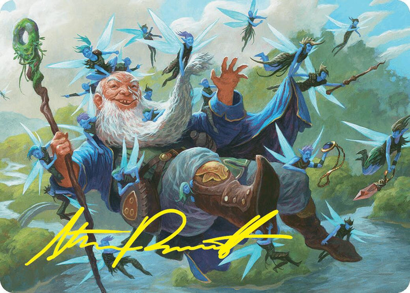Mischievous Mystic Art Card (7/54) (Gold-Stamped Signature) [Foundations Art Series] - Destination Retro