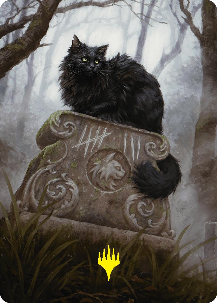 Nine-Lives Familiar 2 Art Card (36/54) (Gold-Stamped Planeswalker Symbol) [Foundations Art Series] - Destination Retro