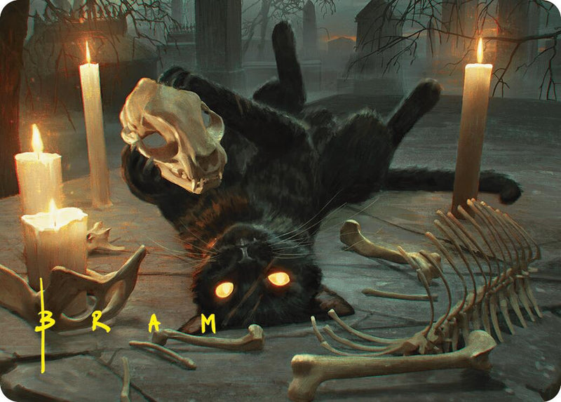 Nine-Lives Familiar Art Card (8/54) (Gold-Stamped Signature) [Foundations Art Series] - Destination Retro