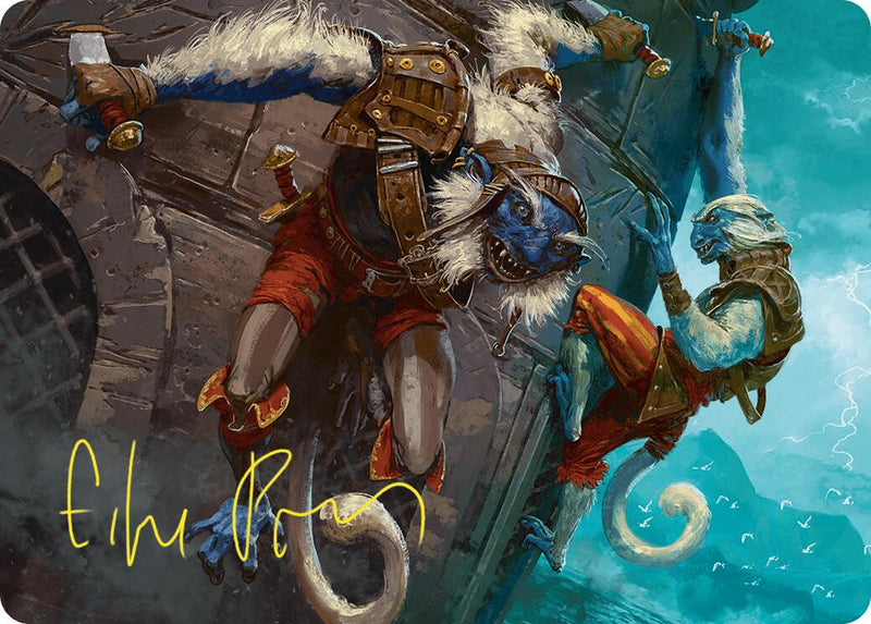 Goblin Boarders Art Card (11/54) (Gold-Stamped Signature) [Foundations Art Series] - Destination Retro