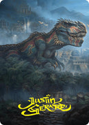Ghalta, Primal Hunger Art Card (41/54) (Gold-Stamped Signature) [Foundations Art Series] - Destination Retro
