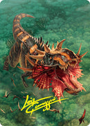 Gigantosaurus Art Card (53/54) (Gold-Stamped Signature) [Foundations Art Series] - Destination Retro