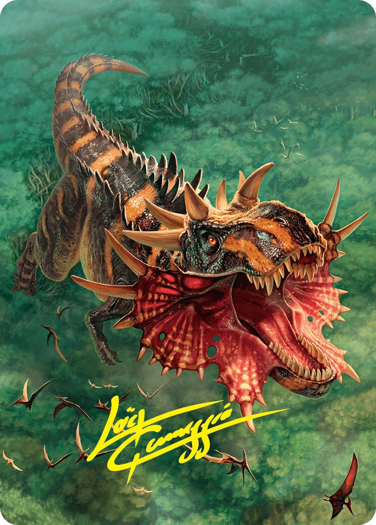 Gigantosaurus Art Card (53/54) (Gold-Stamped Signature) [Foundations Art Series] - Destination Retro