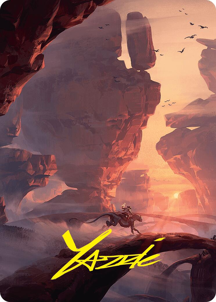Mountain Art Card (24/54) (Gold-Stamped Signature) [Foundations Art Series] - Destination Retro