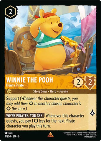 Winnie the Pooh - Hunny Pirate (3/204) [Azurite Sea] - Destination Retro