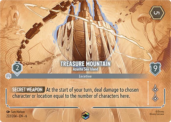 Treasure Mountain - Azurite Sea Island (Enchanted) (222/204) [Azurite Sea] - Destination Retro