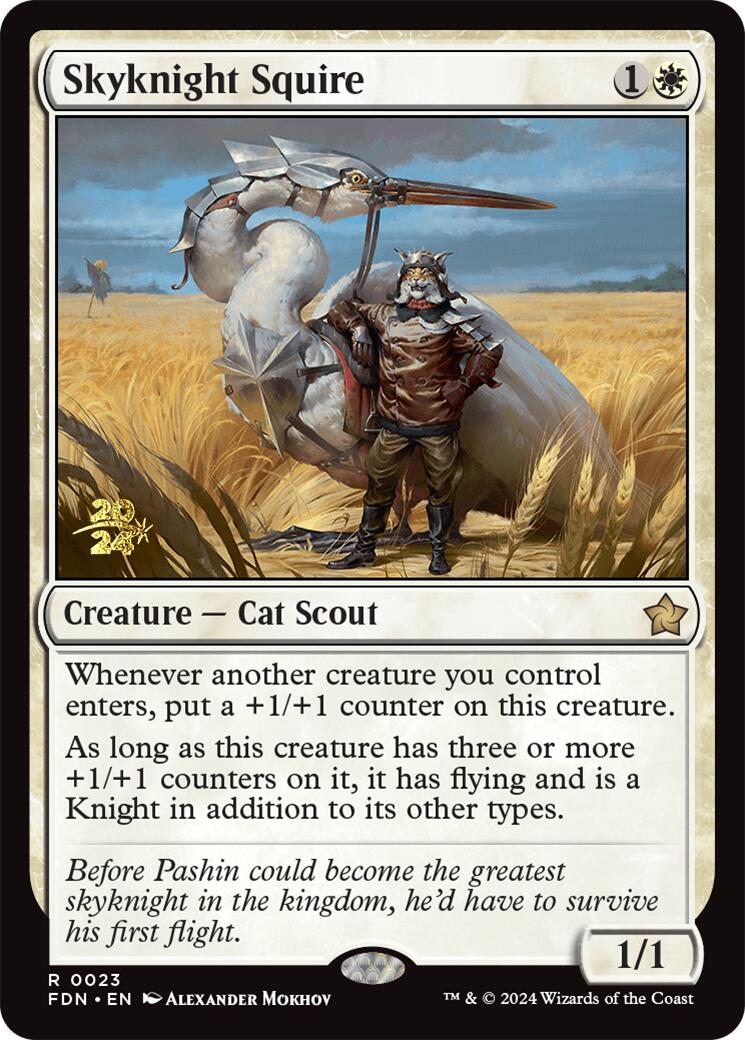 Skyknight Squire [Foundations Prerelease Promos] - Destination Retro