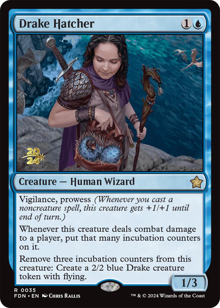 Drake Hatcher [Foundations Prerelease Promos] - Destination Retro