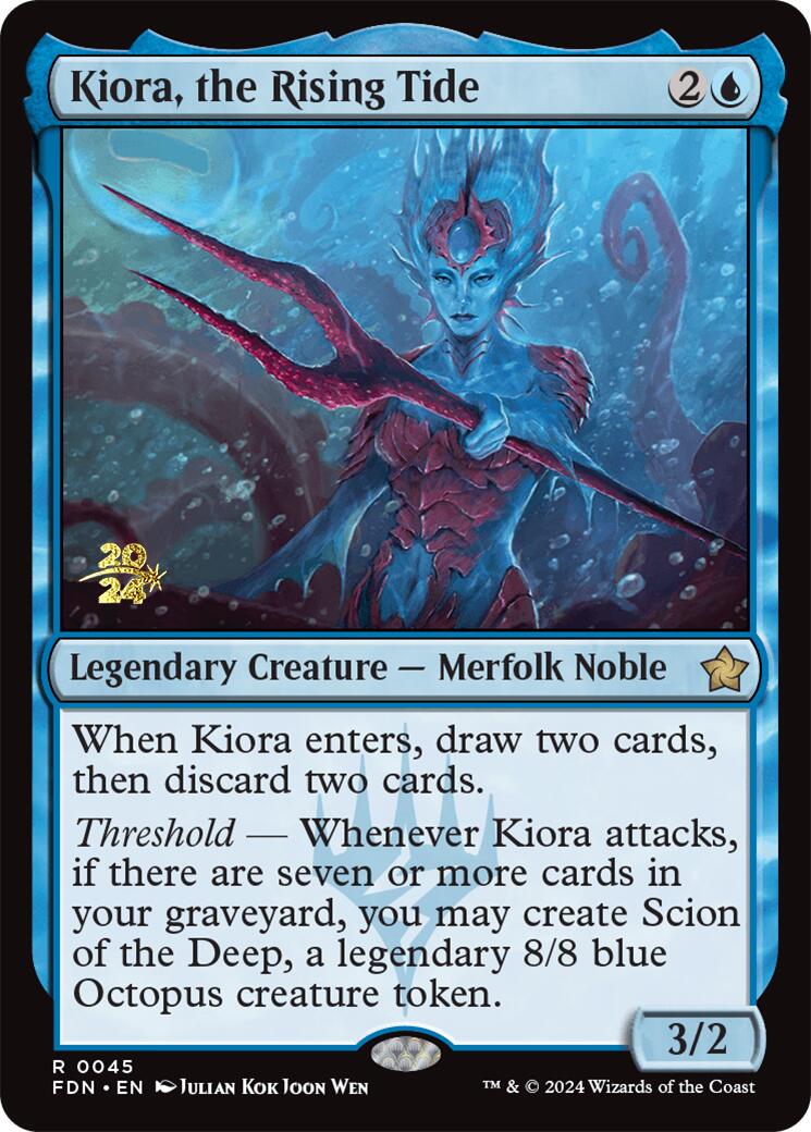 Kiora, the Rising Tide [Foundations Prerelease Promos] - Destination Retro