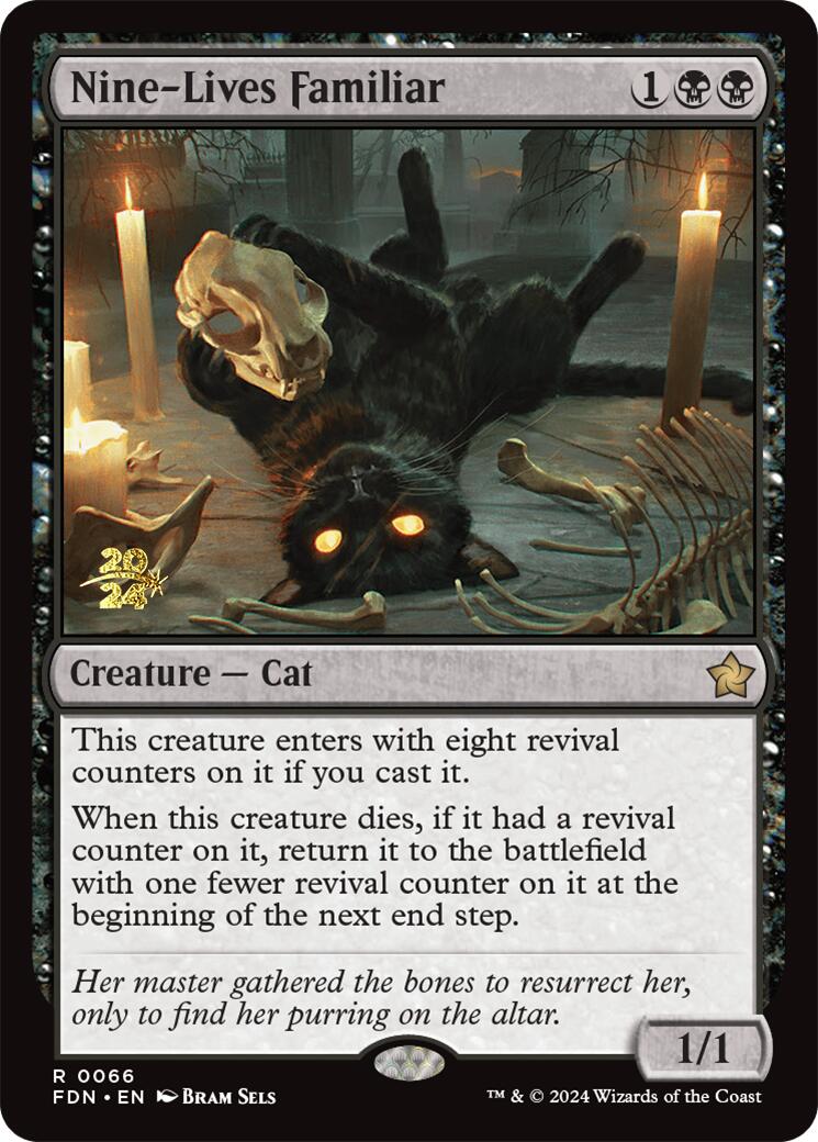 Nine-Lives Familiar [Foundations Prerelease Promos] - Destination Retro