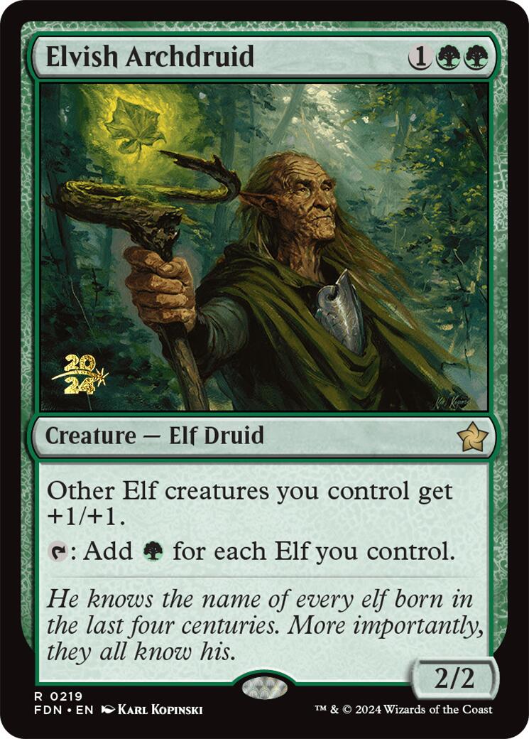 Elvish Archdruid [Foundations Prerelease Promos] - Destination Retro