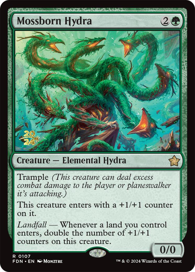 Mossborn Hydra [Foundations Prerelease Promos] - Destination Retro