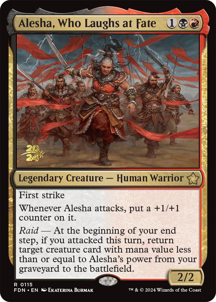 Alesha, Who Laughs at Fate [Foundations Prerelease Promos] - Destination Retro