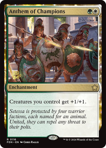 Anthem of Champions [Foundations Prerelease Promos] - Destination Retro