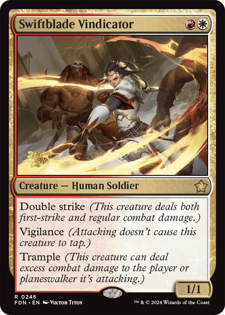 Swiftblade Vindicator [Foundations Prerelease Promos] - Destination Retro