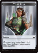 Emblem - Vivien Reid // Elf Warrior Double-Sided Token [Foundations Tokens] - Destination Retro