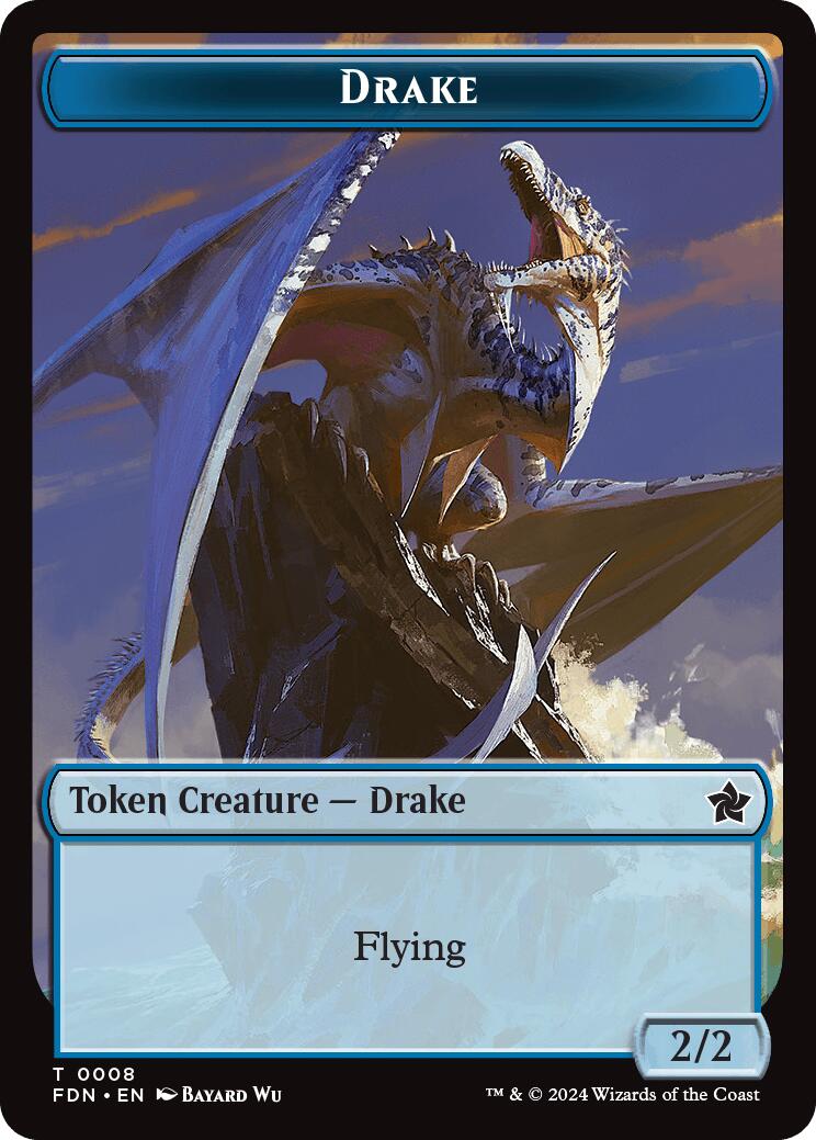 Drake // Goblin Doubled-Sided Token [Foundations Tokens] - Destination Retro