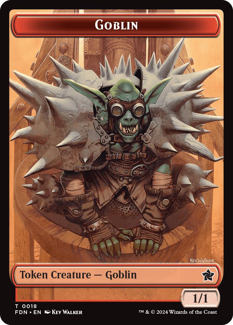 Goblin // Insect Doubled-Sided Token [Foundations Tokens] - Destination Retro