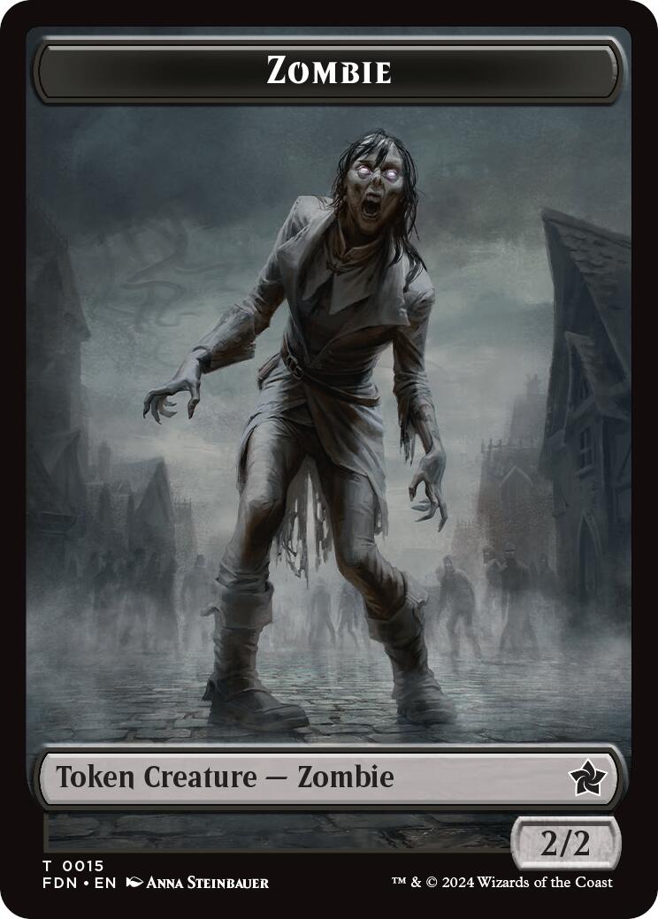 Zombie // Insect Doubled-Sided Token [Foundations Tokens] - Destination Retro