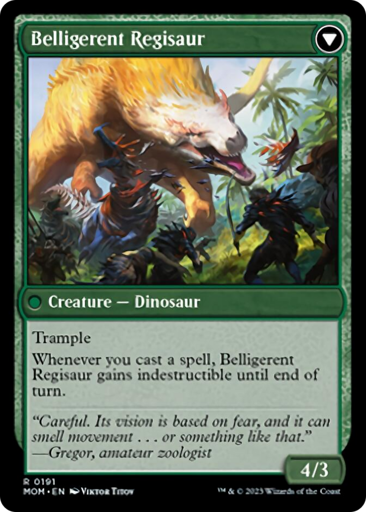 Invasion of Ixalan // Belligerent Regisaur [March of the Machine] - Destination Retro