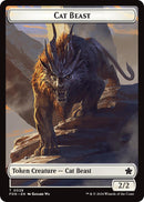 Cat Beast // Dragon (0017) Double-Sided Token [Foundations Tokens] - Destination Retro