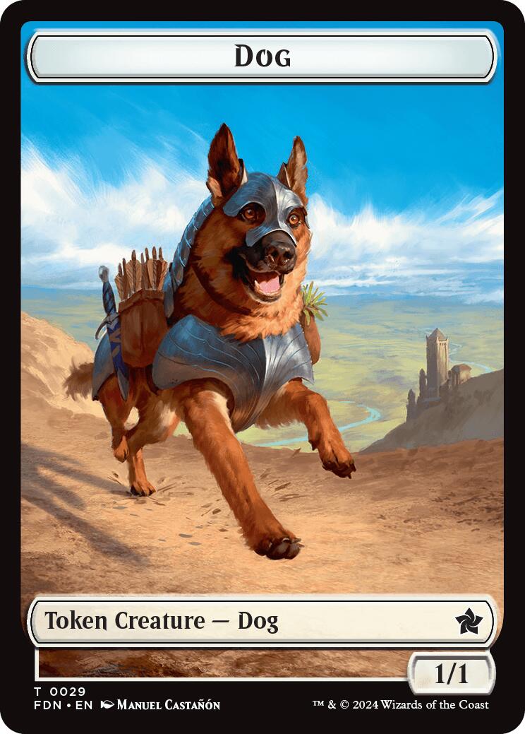 Dog // Beast (0032) Double-Sided Token [Foundations Tokens] - Destination Retro