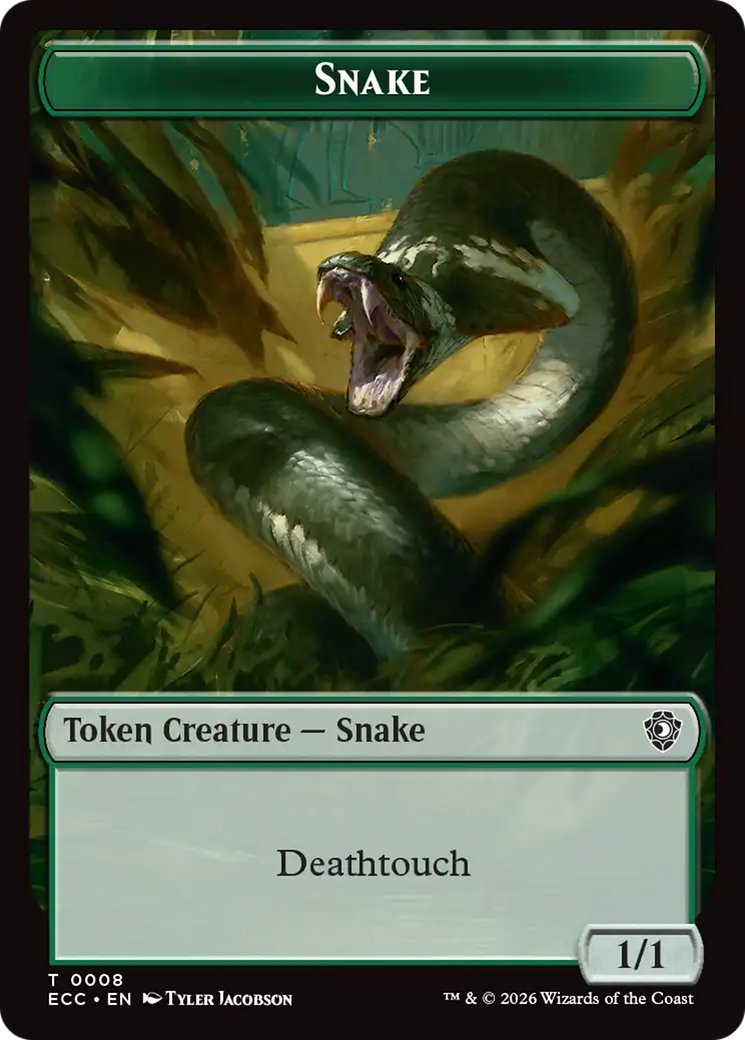 Zombie // Snake Double-Sided Token [Lorwyn Eclipsed Tokens] - Destination Retro