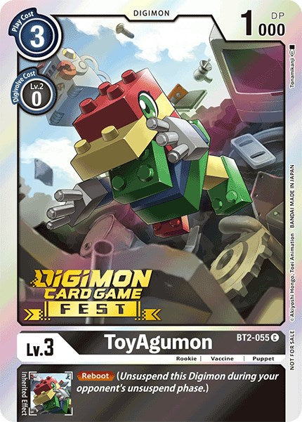 ToyAgumon [BT2-055] (Digimon Card Game Fest 2022) [Release Special Booster Promos] - Destination Retro