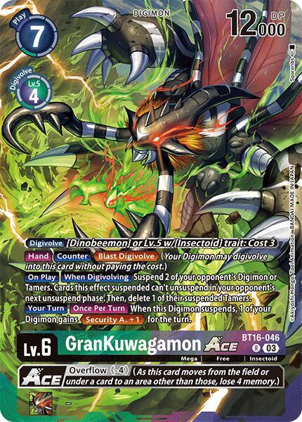 GranKuwagamon ACE [BT16-046] (Alternate Art) [Special Limited Set] - Destination Retro