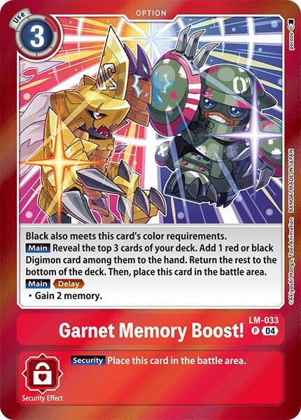 Garnet Memory Boost! [LM-033] [Special Limited Set] - Destination Retro