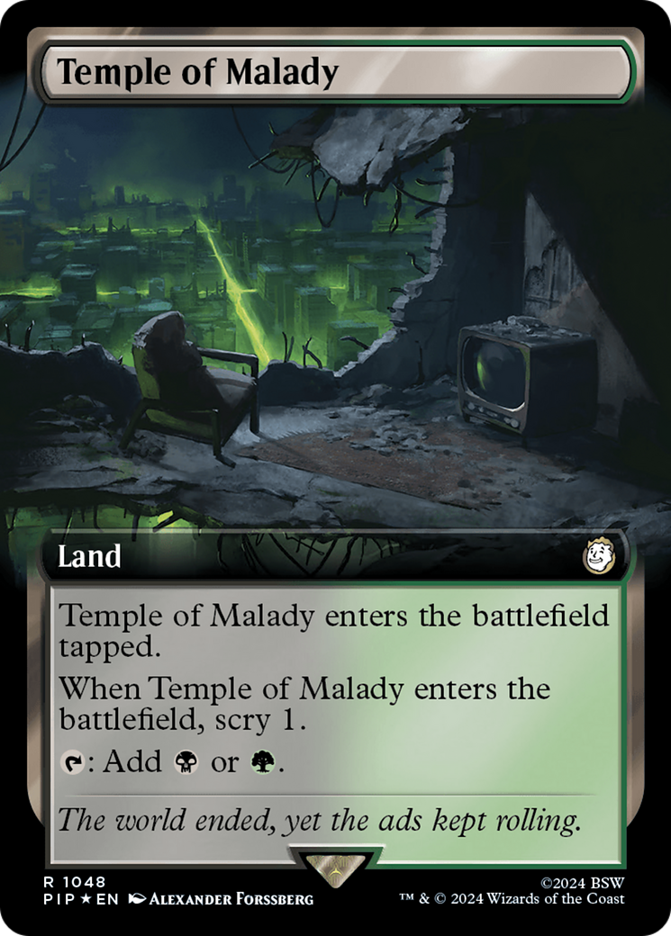 Temple of Malady (Extended Art) (Surge Foil) [Fallout] - Destination Retro