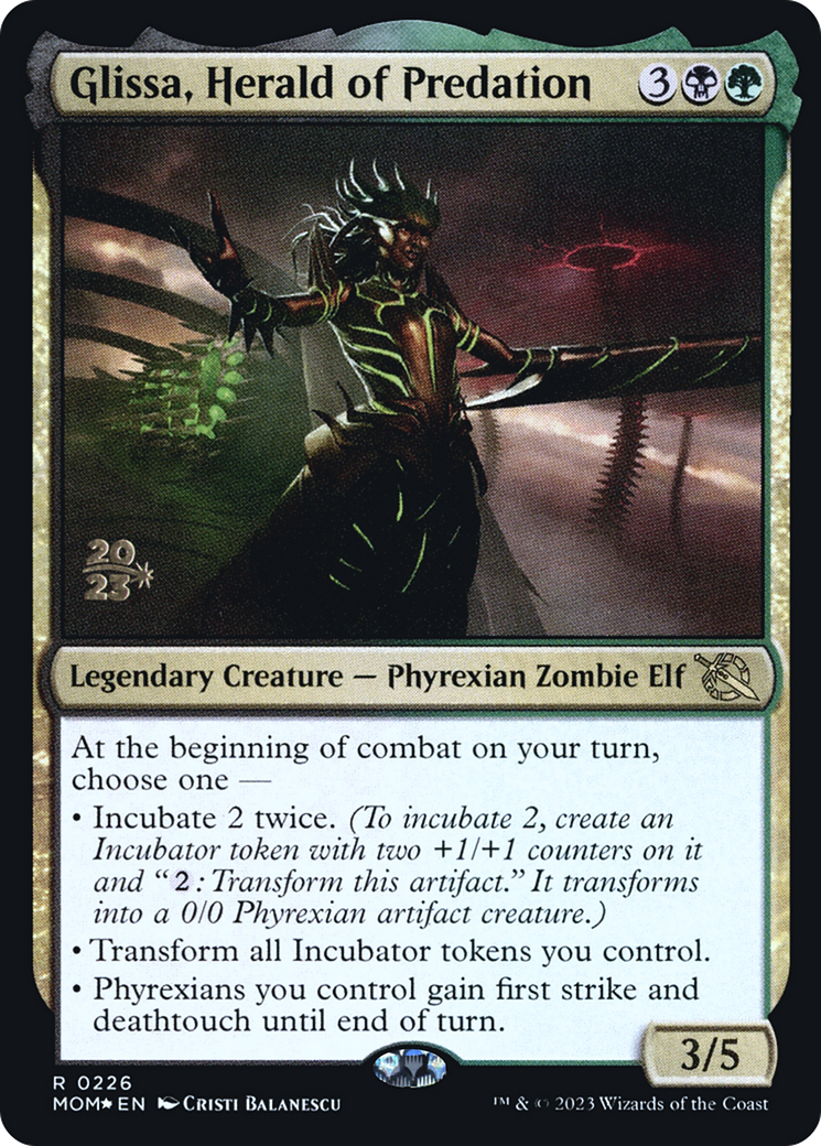 Glissa, Herald of Predation [March of the Machine Prerelease Promos] - Destination Retro