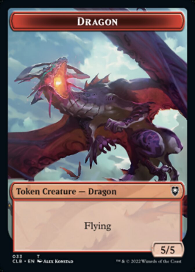 Gold // Dragon Double-Sided Token [Commander Legends: Battle for Baldur's Gate Tokens] - Destination Retro
