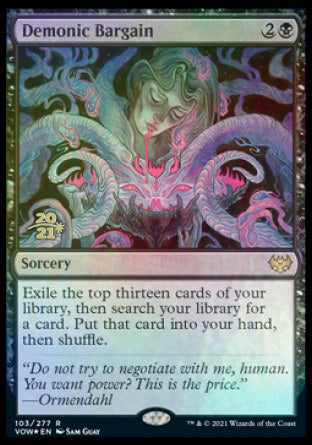 Demonic Bargain [Innistrad: Crimson Vow Prerelease Promos] - Destination Retro