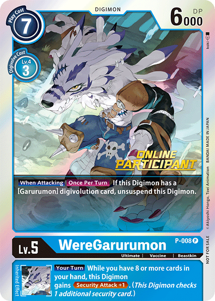 WereGarurumon [P-008] (Online Regional - Participant) [Promotional Cards] - Destination Retro